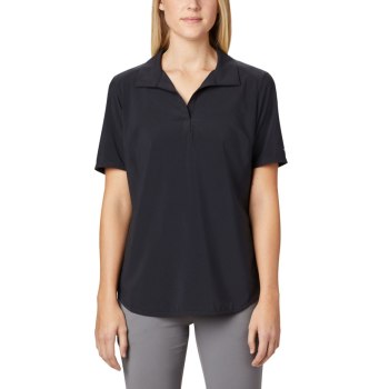 Columbia Place To Place Short Sleeve Sun, Polo Negros Para Mujer | 742635-OQR